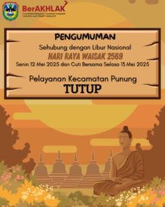 Pengumuman Libur Hari Waisak
